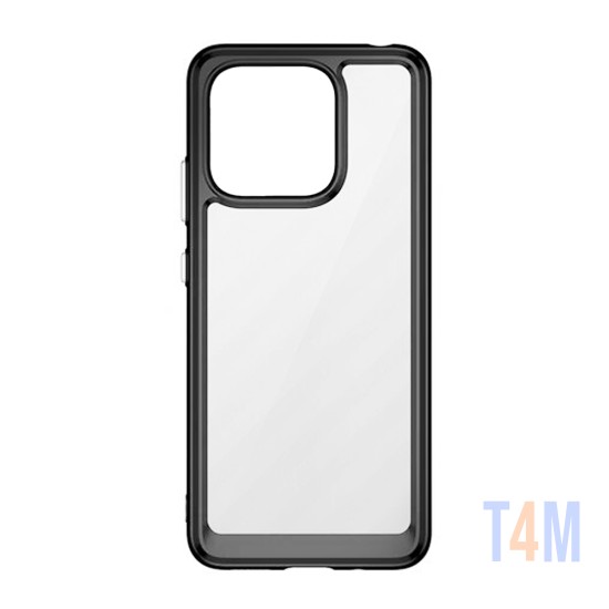 Funda de Silicona Transparente para Xiaomi Redmi 12c/11a Negro